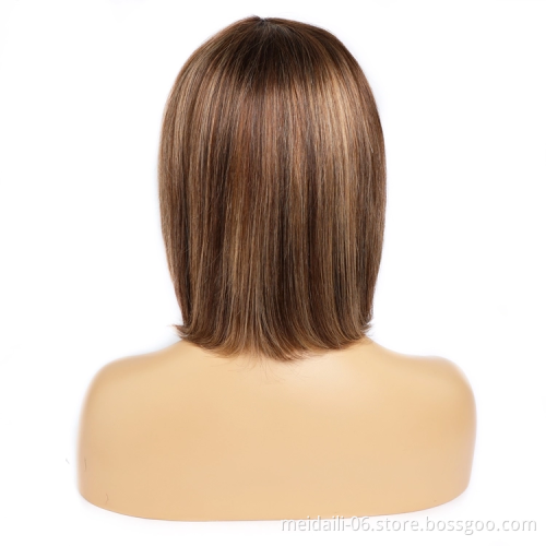 2020 Hot Selling Wholesale Bob Wig Cuticle Aligned Brazilian Hair Virgin Human Hair Front Lace Wigs
